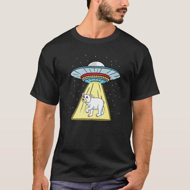 Camiseta Oso Polar De Secuestro De Ufo (Anverso)