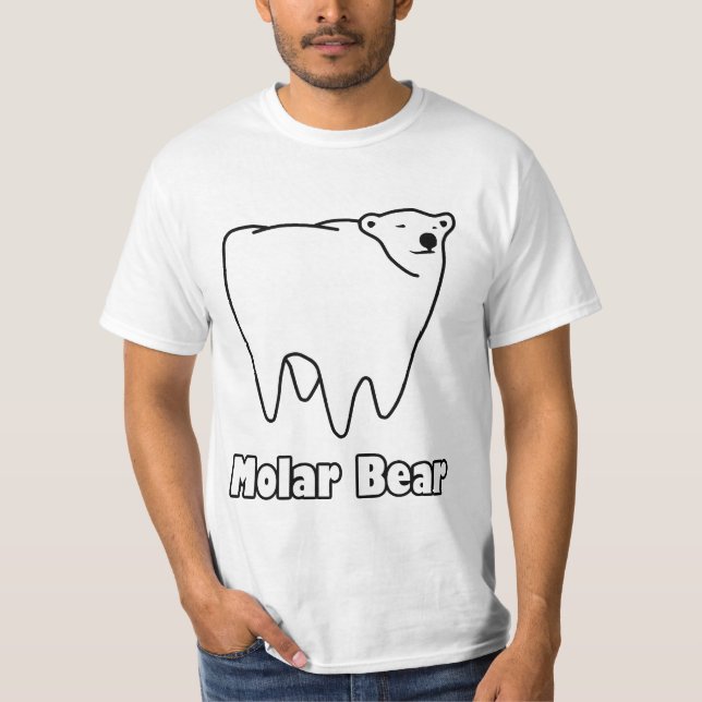 Camiseta Oso polar del diente del oso molar (Anverso)