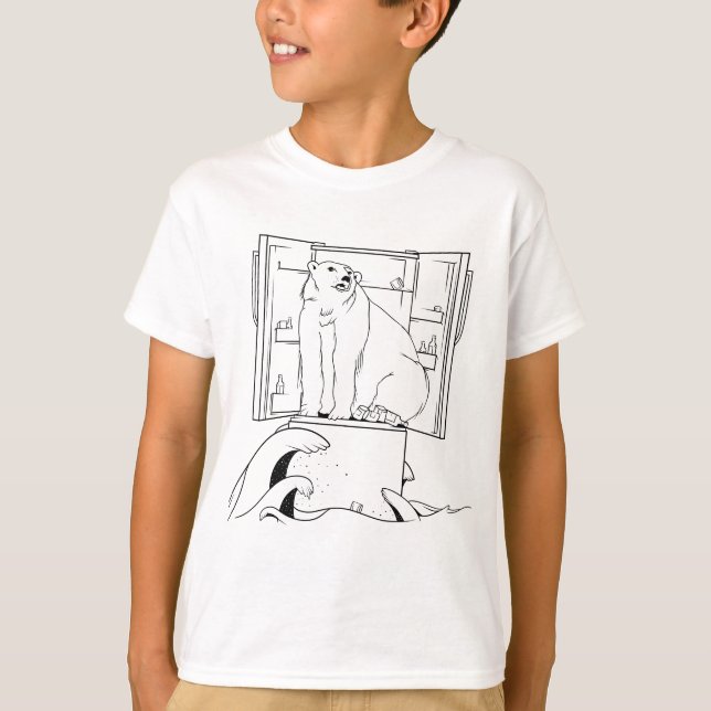 Camiseta Oso polar derritiendo hielo (Anverso)