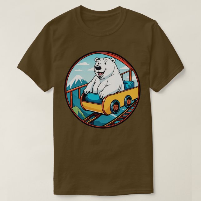 Camiseta Oso polar disfrutando de una pasarela de montaña r (Diseño del anverso)