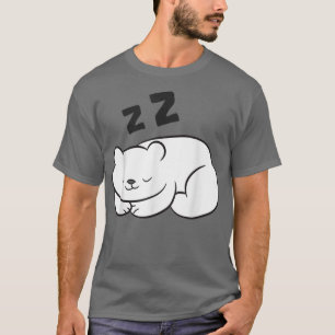 Camiseta Oso Polar Dormido Oso de Hielo Ártico Cansado