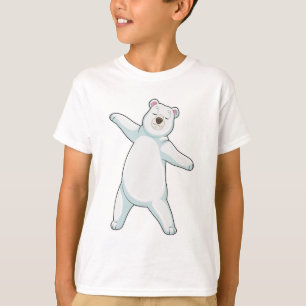 Camiseta Oso polar en el gimnasio del yoga en pie