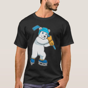 Camiseta Oso polar en hockey sobre hielo con palo