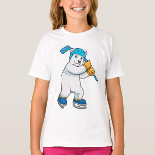 Camiseta Oso polar en hockey sobre hielo con palo