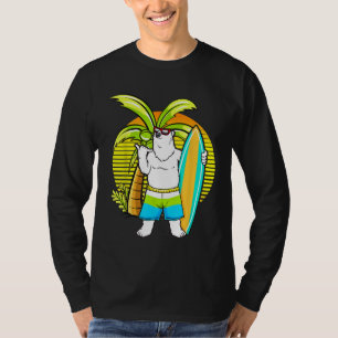 Camiseta Oso polar en natación recorre gafas de sol y barra