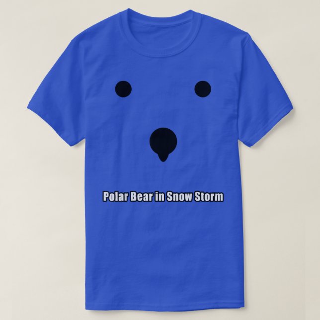 Camiseta Oso polar en tormenta de nieve (Diseño del anverso)