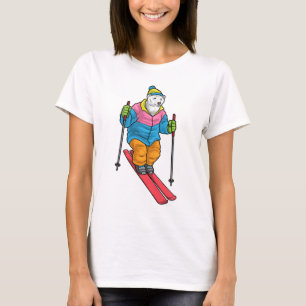 Camiseta Oso polar Esquiador Esquí Deportes de invierno
