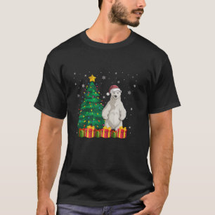 Camiseta Oso Polar Feo Santa Hat Árbol de Navidad Iluminaci