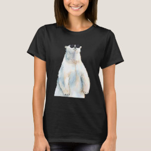 Camiseta Oso Polar Gafas de Sol Zoo Animal Zookeeper Zoolo