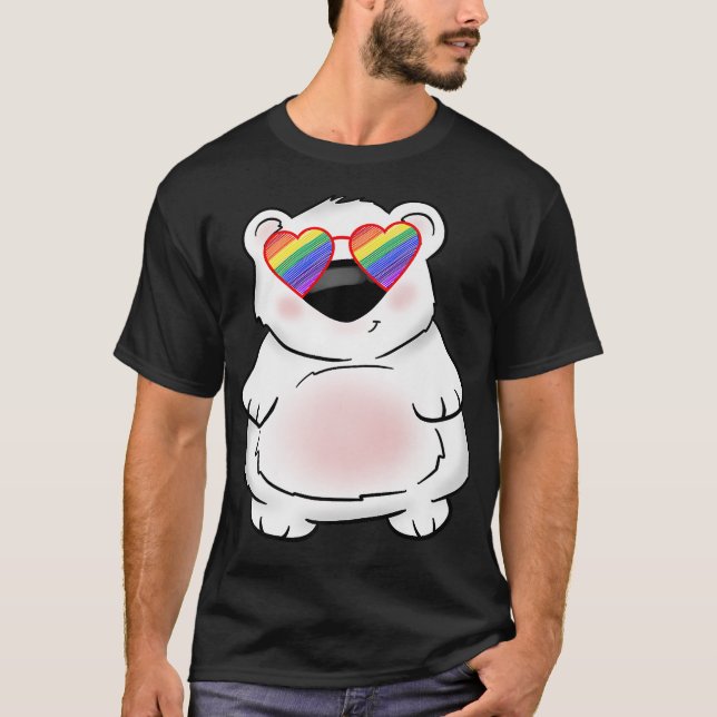 Camiseta Oso Polar Gordo Cosas LGBT Chica Adolescente Arcoí (Anverso)