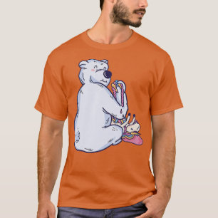 Camiseta Oso Polar gracioso come humor sobre el arco iris d