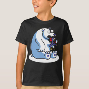 Camiseta Oso Polar Gracioso Pingüino Crema de Hielo