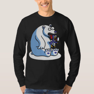 Camiseta Oso Polar Gracioso Pingüino Crema de Hielo