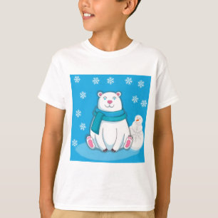Camiseta Oso Polar Grinning y Snowman
