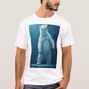 Camiseta Oso Polar Hecho De Fragmentos De Hielo De Pie En E