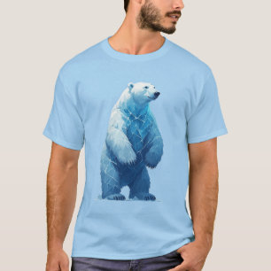 Camiseta Oso Polar Hecho De Fragmentos De Hielo De Pie En E