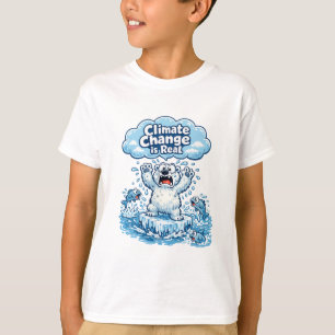 Camiseta Oso Polar Kawaii El Cambio Climático Es Real