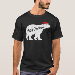 Camiseta Oso Polar Lover Xmas Santa Hat Oso Polar