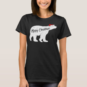 Camiseta Oso Polar Lover Xmas Santa Hat Oso Polar