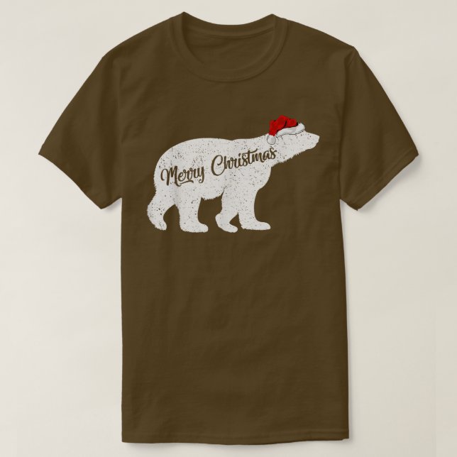 Camiseta Oso Polar Lover Xmas Santa Hat Oso Polar (Diseño del anverso)