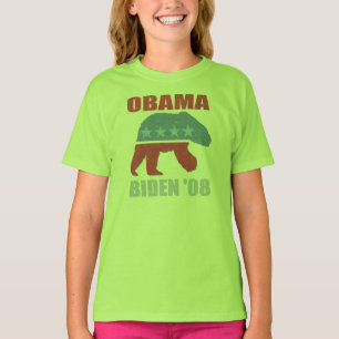 Camiseta Oso polar Obama Biden '08 Camisas de jengibre para