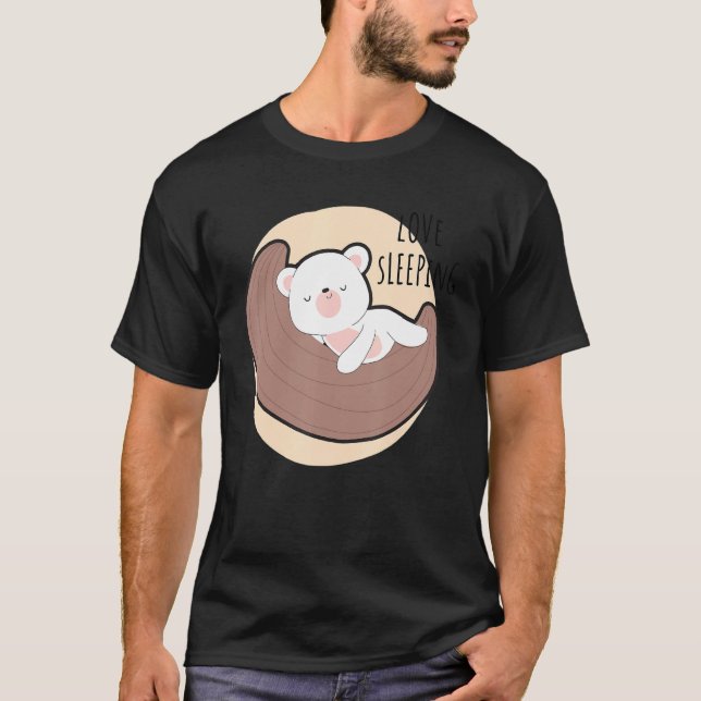Camiseta Oso Polar Osos Polares Náuseas Durmiente Pajama N (Anverso)