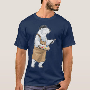 Camiseta Oso polar Pintor Pincel Pintura