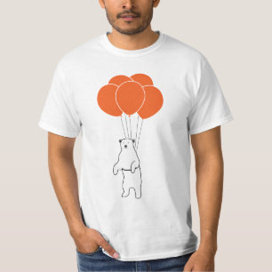 Camiseta Oso polar que vuela con los globos