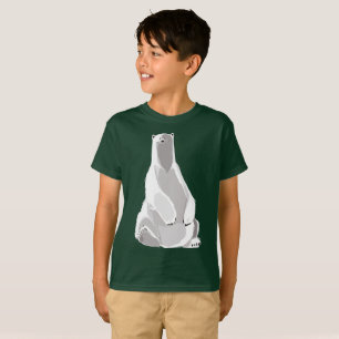 Camiseta Oso Polar Relajado - Arte Minimalista