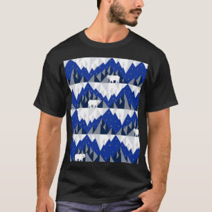 Camiseta Oso Polar sobre el patrón Iceberg sin Marea.