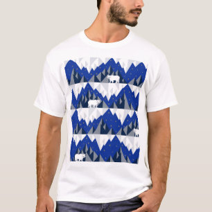Camiseta Oso Polar sobre el patrón Iceberg sin Marea.