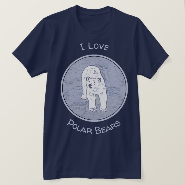 Camiseta Oso polar sobre pintura de hielo - Arte de vida sa (Anverso del diseño)