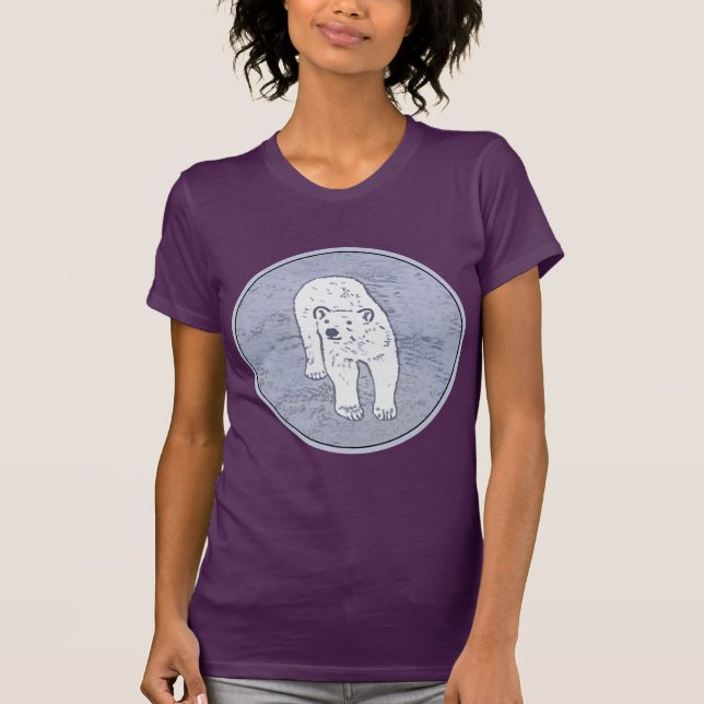 Camiseta Oso polar sobre pintura de hielo - Arte de vida sa (Anverso)