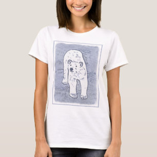 Camiseta Oso polar sobre pintura de hielo - Arte de vida sa