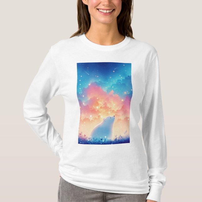 Camiseta Oso Polar Soñando (Anverso)