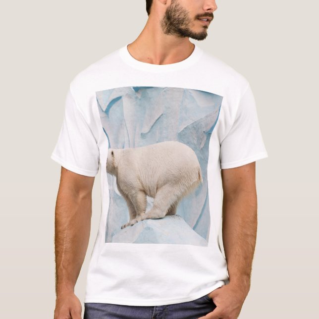 Camiseta Oso Polar: Vistazo al Zoo Habitat (Anverso)