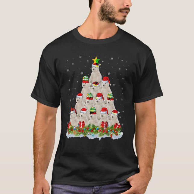 Camiseta Oso Polar Xmas enciende Navidades de oso Santa Pol (Anverso)