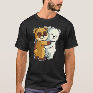 Camiseta Oso Polar Y Meerkat Cute Animales Para Mujeres Ani