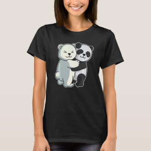 Camiseta Oso Polar Y Panda Cute Animales Para Mujeres Anima
