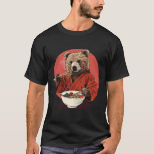 Camiseta Oso Ramen Kimono Karate Noodles Japoneses Bear Ram