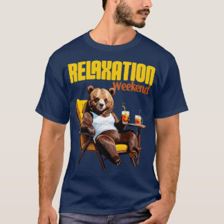 Camiseta oso relajante fin de semana humor