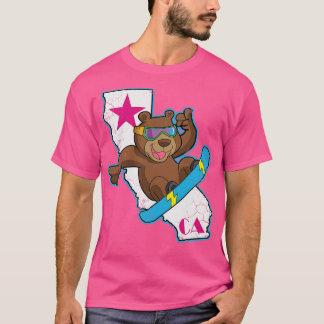 Camiseta Oso Republicano de California Snowboarder Snowboar