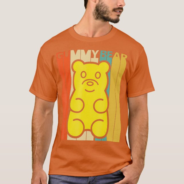 Camiseta Oso retro gummy vintage (Anverso)