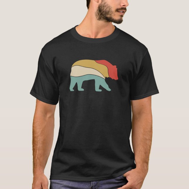 Camiseta Oso Retro Vintage Para Animales (Anverso)