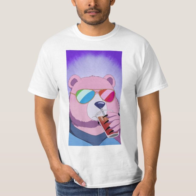 Camiseta Oso rosa (Anverso)