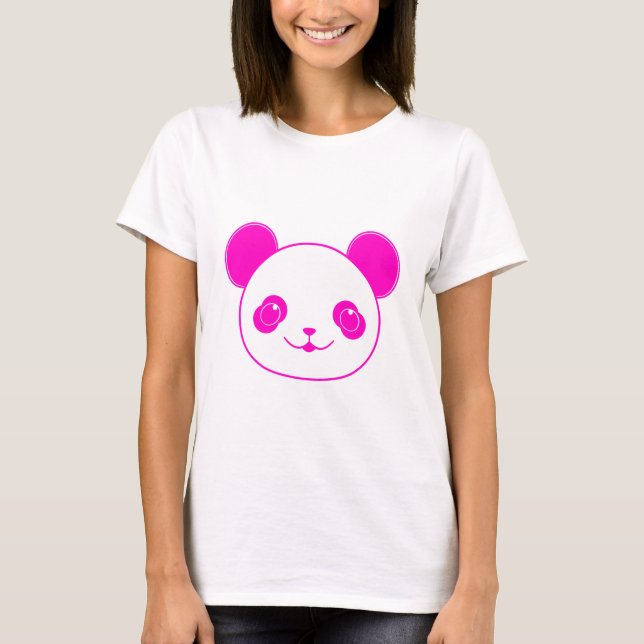 Camiseta Oso rosa Kawaii Panda (Anverso)