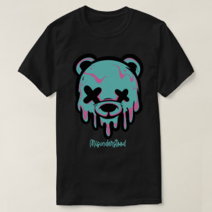 Camiseta Oso rosa turquesa