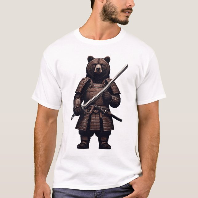 Camiseta Oso Samurai: El guerrero de lo salvaje (Anverso)
