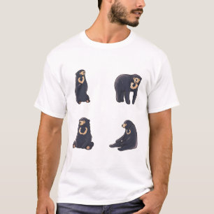 Camiseta Oso solar lindo Delight � Arte animal puro
