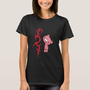Camiseta Oso Sombrío El Grizzly Travieso Con Pa Tribal Rojo